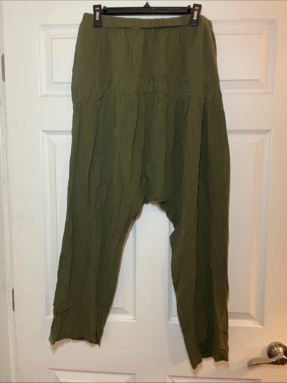 Free People Olive Green Layered V-Neck harem pants outfit - Picture 5 of 6